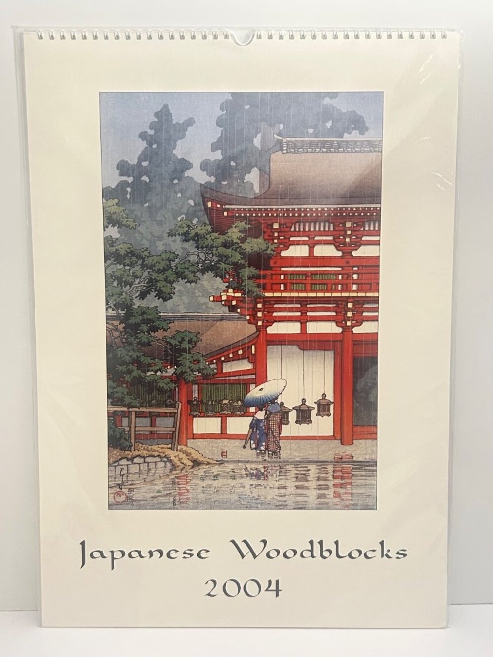 2004 Cavallini Japanese Woodblocks Kawase Hasui Art Wall Calendar 19 x 13.5